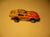 Vintage Mini Diecast Yellow & Orange Racing Vehicle Car - VT Parts Parts