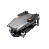 Compact GPS aerial photography drone with dual antennas, foldable arms, dark gray