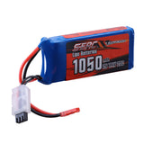 SUNPADOW 7.4V 1050mAh 2S Lipo Battery 20C Soft Pack with JST Plug for RC Airplane Quadcopter Helicopter Drone FPV Racing Hobby Drone