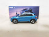 Original Factory 1/64 Scale BYD Yuan Plus Blue Color Diecast Model Toys Gift Parts