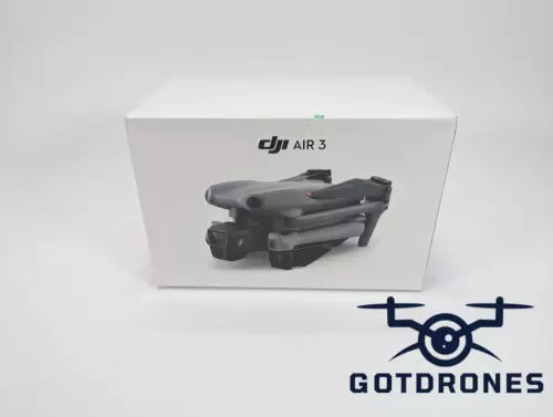 DJI Air 3 drone with propellers on retail box