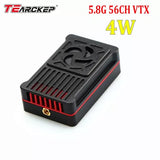TEARCKEP 5.8G 4W 56CH VTX PIT MMCX Long Range FPV Video Transmitter for RC Drone Drone