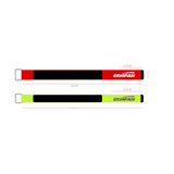 Fluorescent anti-skid battery tie-down straps, red and lime green, 25x1.6cm