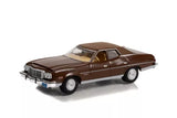 1974 Ford Gran Torino Brougham diecast car, dark brown with silver wheels
