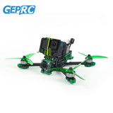 GEPRC FPV quadcopter drone with 4K camera, green frame, black camera housing