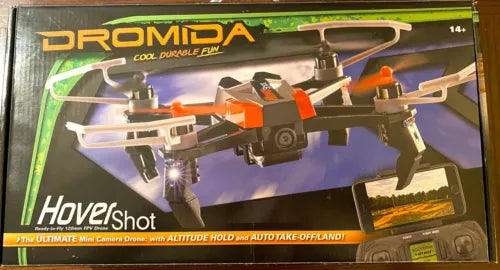 Dromida Hover Shot FPV camera drone box with Dromida logo