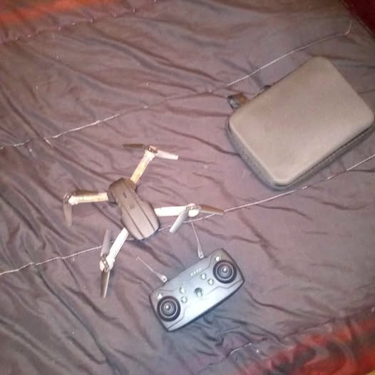 Drone with remote controller and padded case