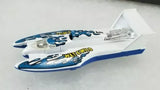 Hot Wheels Hydroplane Diecast Boat Wet & Wild White and Blue / Vintage 1995 Parts