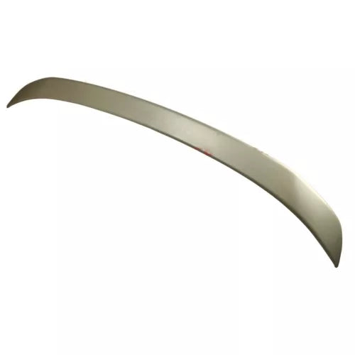 Metal diecast car rear spoiler trim piece, curved silver-gray section