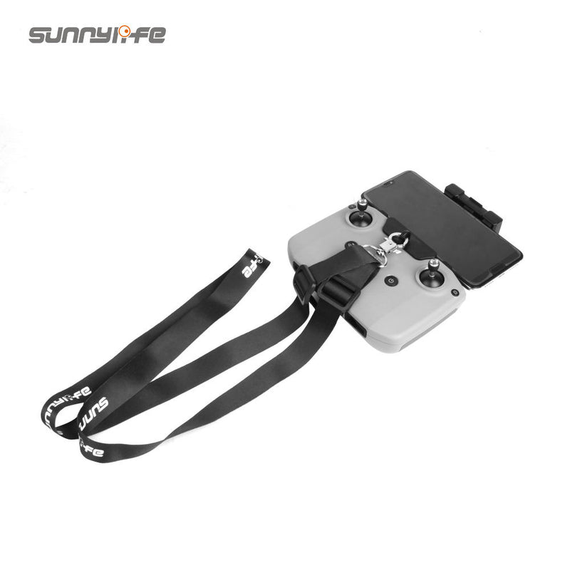 Drone controller hook bracket with adjustable strap belt, black and silver