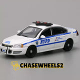 596 1:64 Chevrolet  Impala NYPD New York Police Car Model Diecast Metal Car Toy