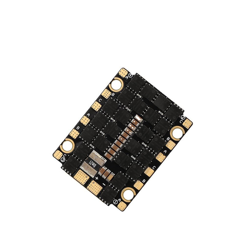 Brushless DC motor ESC PCB board with gold pads and four mounting holes