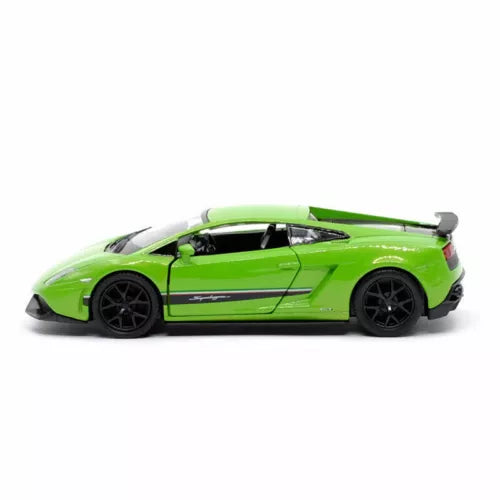 1:36 Lamborghini Gallardo LP570-4 diecast model car, green with black wheels