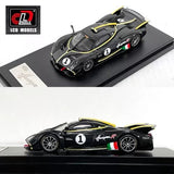 LCD Pagani Huayra R #1 Black Carbon Diecast 1:64 Scale Model Car Collection Parts