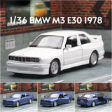 1:36 Diecast BMW M3 1978 Metal Car Model Toy Pull Back Door Open Gift Collection Toy