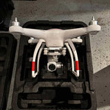 White Phantom drone body shell with front arms and sensors, replacement upper/lower case