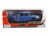 Motor Max 1:27 W/B 2017 Ford F-150 Raptor Pickup Truck 79344 Blue Diecast Car Parts