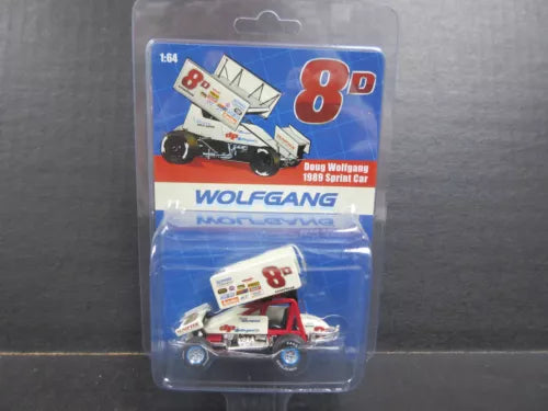 1:64 scale diecast sprint car toy, #8D Doug Wolfgang in retail package