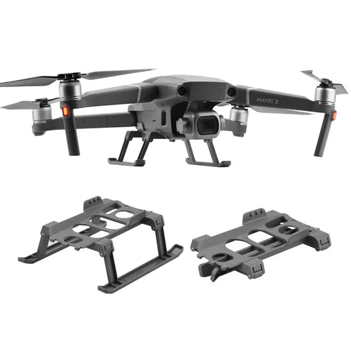 Foldable landing gear legs for DJI Mavic 2 drone with quick-release feet and braces