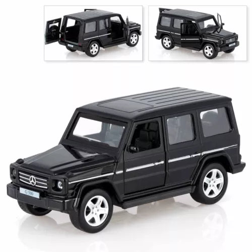 Black G-Wagen diecast model car, 1/36 scale SUV.