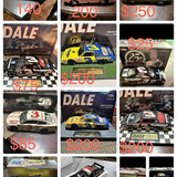 NASCAR diecast car assortment, boxed race cars with number decals
