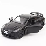 1:36 Nissan GT-R R35 Model Car Diecast Toy Cars Doors Open Toys for Boys Black Toy