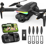 F417 Drone with Camera 1080P for Beginners and Adults,Rgb LED Light 90?Electric Drone