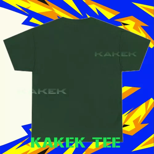 Dark green unisex T-shirt with centered logo text