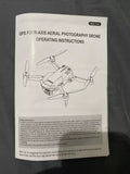 Drone operating instructions sheet with printed diagram of a GPS FOUR-A quadcopter
