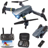 Mini 4-rotor RC drone with camera, remote controller, and carrying case