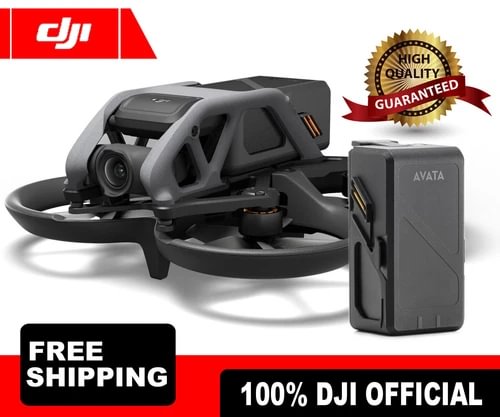 DJI FPV camera drone with detachable battery, black