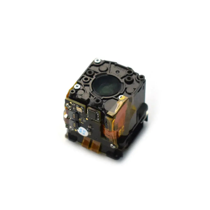 Replacement gimbal camera lens module with circular lens opening and wiring