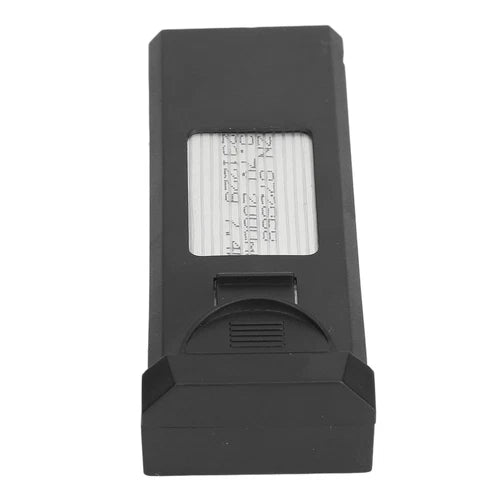 Black RC LiPo battery pack with label window and vented connector