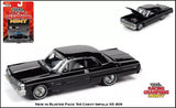 1:64 scale black 1964 Chevy Impala SS 409 diecast car in blister pack