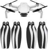 Black drone propellers set with mounting hubs, 6-pack