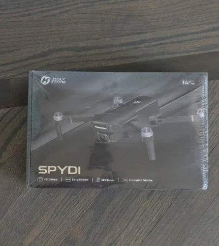 Quadcopter drone product box with Holy Stone logo and drone illustration