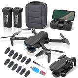 RC quadcopter drone kit with camera, controller, storage case, spare propellers
