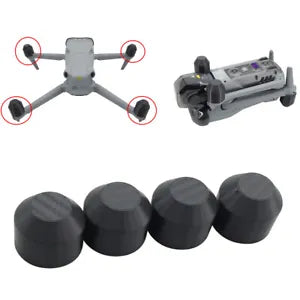 Set of black dustproof motor cover caps with protective cylindrical design