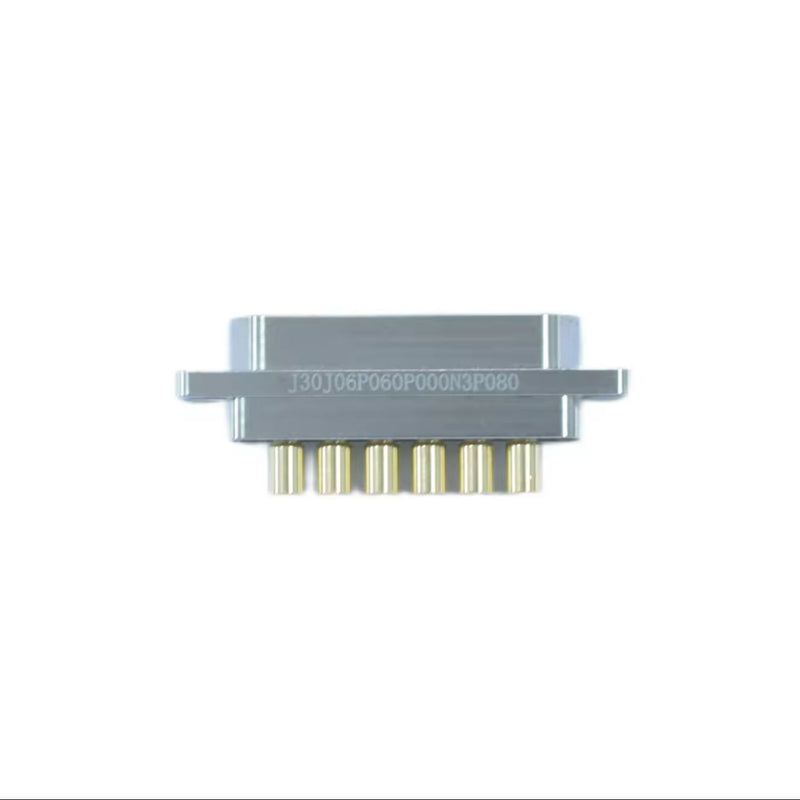 Rectangular micro connector with gold pins and metal housing, waterproof style