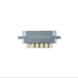 Rectangular micro connector with gold pins and metal housing, waterproof style