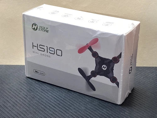 HOLY STONE HS190 mini foldable RC quadcopter drone box with red propellers