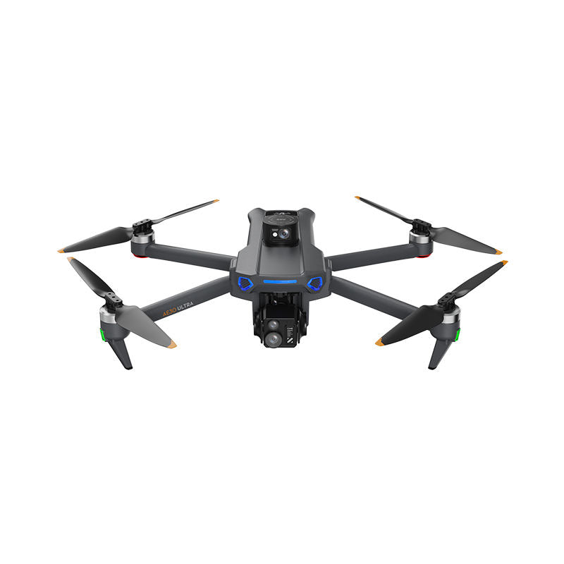 Quadcopter outdoor drone with camera gimbal and four foldable propellers