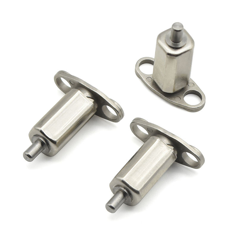 Metal folding shaft hinge, rotating bracket with mounting holes, set of two