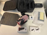 Long-range drone kit with foldable drone, controller, and padded storage cases