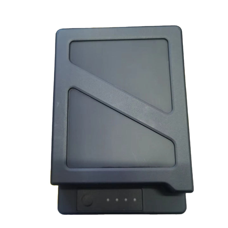 Intelligent flight battery pack with LED status indicators, dark gray