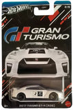 White Hot Wheels Gran Turismo diecast Nissan GT-R R35 car in blister pack