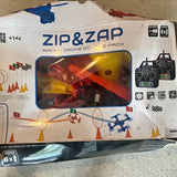 Kids racing drone double pack box with two drones and controller, 2.4GHz.