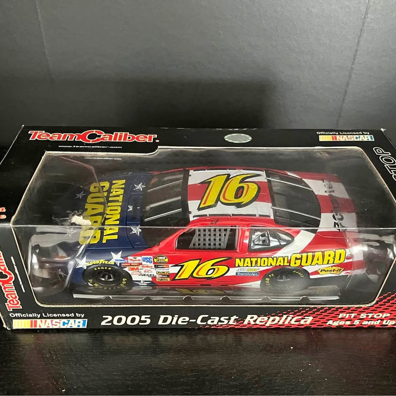 1/24 NASCAR die-cast model car in box, TeamCaliber, #16 National Guard design