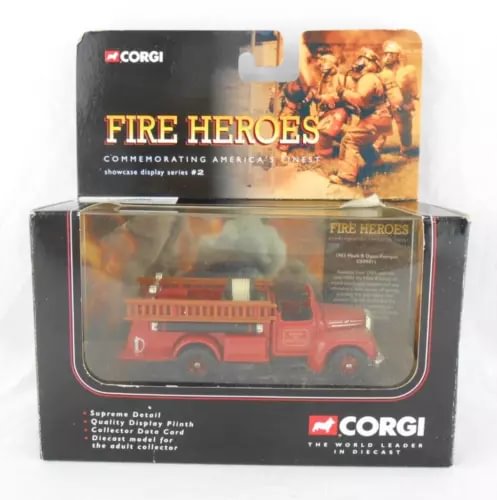 Corgi Fire Heroes 1953 Mack B open fire pumper diecast in retail box, red