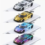 HKM 1:64 Koenigsegg Agera Chrome Diecast Model Car Gift Collections Parts